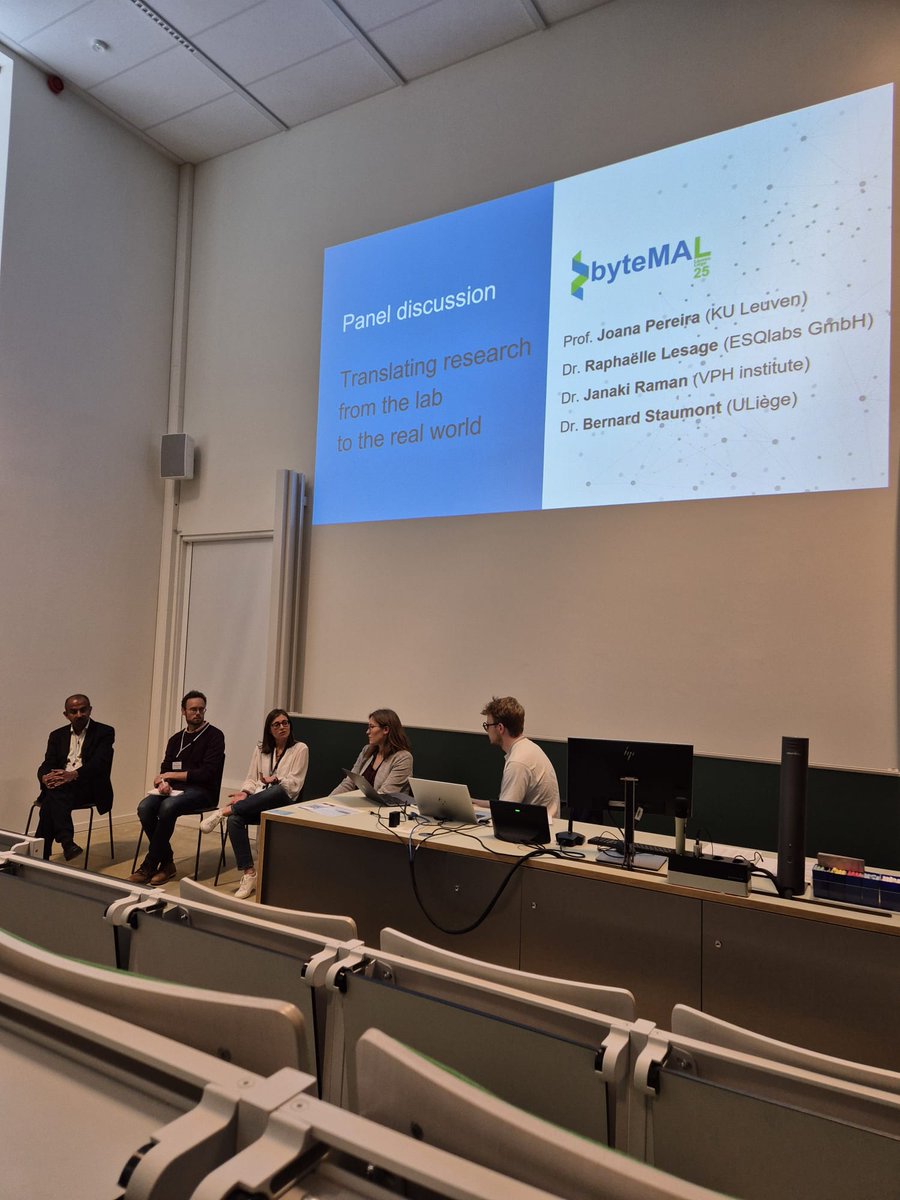 byteMAL's tweet image. 💡&quot;Translating Research from the Lab to the Real World – Perspectives from Academia, Industry &amp;amp; Regulators&quot;🔍 
A thought-provoking discussion with @Joana_MPereira , @StaumontBernard, @Raphaellelesag2 &amp;amp; Janaki Raman. Thank you to our panelists and engaged audience!

#byteMAL2025