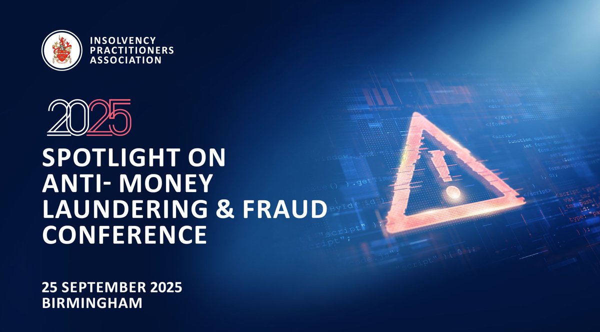 Insolvency Practitioners Association (IPA) (@ipassociation) on Twitter photo ⚠️ IPA SPOTLIGHT ON AML & FRAUD CONFERENCE 2025: Gain your essential AML CPD with our dedicated full-day event!
With #AML-related sanctions on the rise, this is an important reminder that every #Insolvency Practitioner should know how to avoid an AML-related breach and navigate ⚠️ IPA SPOTLIGHT ON AML & FRAUD CONFERENCE 2025: Gain your essential AML CPD with our dedicated full-day event!
With #AML-related sanctions on the rise, this is an important reminder that every #Insolvency Practitioner should know how to avoid an AML-related breach and navigate