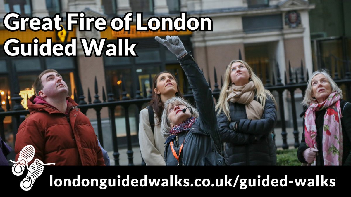 Guided_Walks's tweet image. Wednesday, 16th April @ 2:00 pm
Great Fire of London Walking Tour

🔍Discover how the Great Fire transformed London by reshaping its architecture and building regulations forever.  

🎫Book your ticket/s:
londonguidedwalks.co.uk/guidedwalk/gre…

#LondonHistory #ArchitecturalEvolution