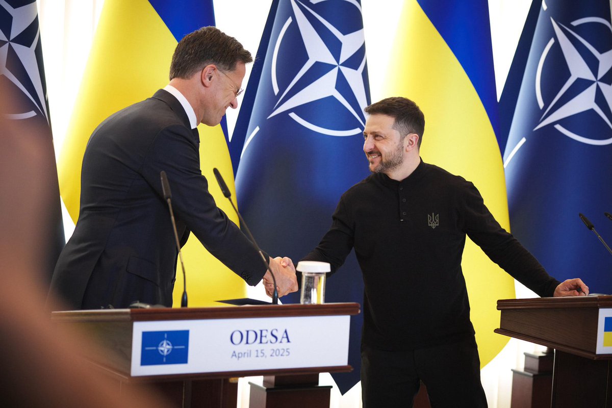 Mark Rutte (@secgennato) on Twitter photo Today I visited Odesa along with <a href="/ZelenskyyUa/">Volodymyr Zelenskyy / Володимир Зеленський</a>
Ukraine’s people have endured so much - not least Russia’s Palm Sunday attack on Sumy. NATO support is unwavering. We will continue to help Ukraine so it can defend today and deter future aggression, ensuring a just and lasting peace Today I visited Odesa along with <a href="/ZelenskyyUa/">Volodymyr Zelenskyy / Володимир Зеленський</a>
Ukraine’s people have endured so much - not least Russia’s Palm Sunday attack on Sumy. NATO support is unwavering. We will continue to help Ukraine so it can defend today and deter future aggression, ensuring a just and lasting peace