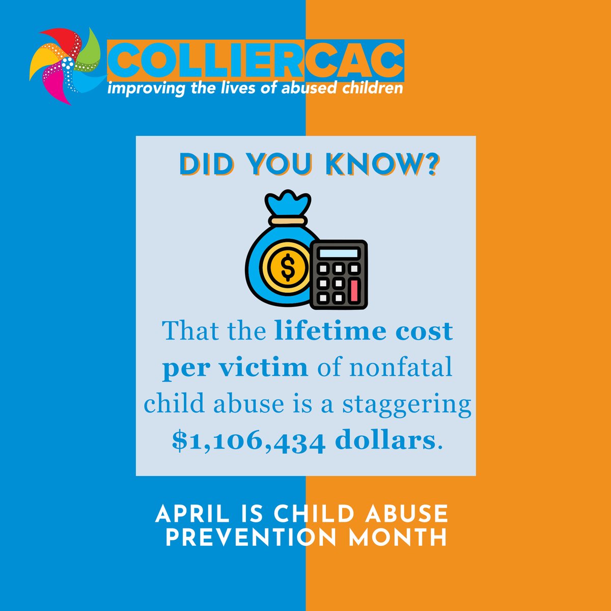 CACCOLLIER's tweet image. Child abuse doesn’t just hurt children—it hurts our entire community. The emotional, social, and economic costs are staggering. We all have a role to play in protecting our most vulnerable. Be part of the solution. 

💙 #EndChildAbuse #CommunityResponsibility #CollierCAC