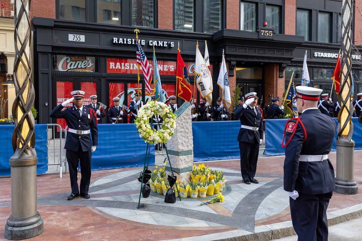 MassGovernor's tweet image. When tragedy struck the Boston Marathon twelve years ago, we chose to define ourselves by our resilience, compassion, and strength.
Every year on #OneBostonDay, we come together to remember, act with kindness, and show the world that we'll forever be #BostonStrong 💙💛
