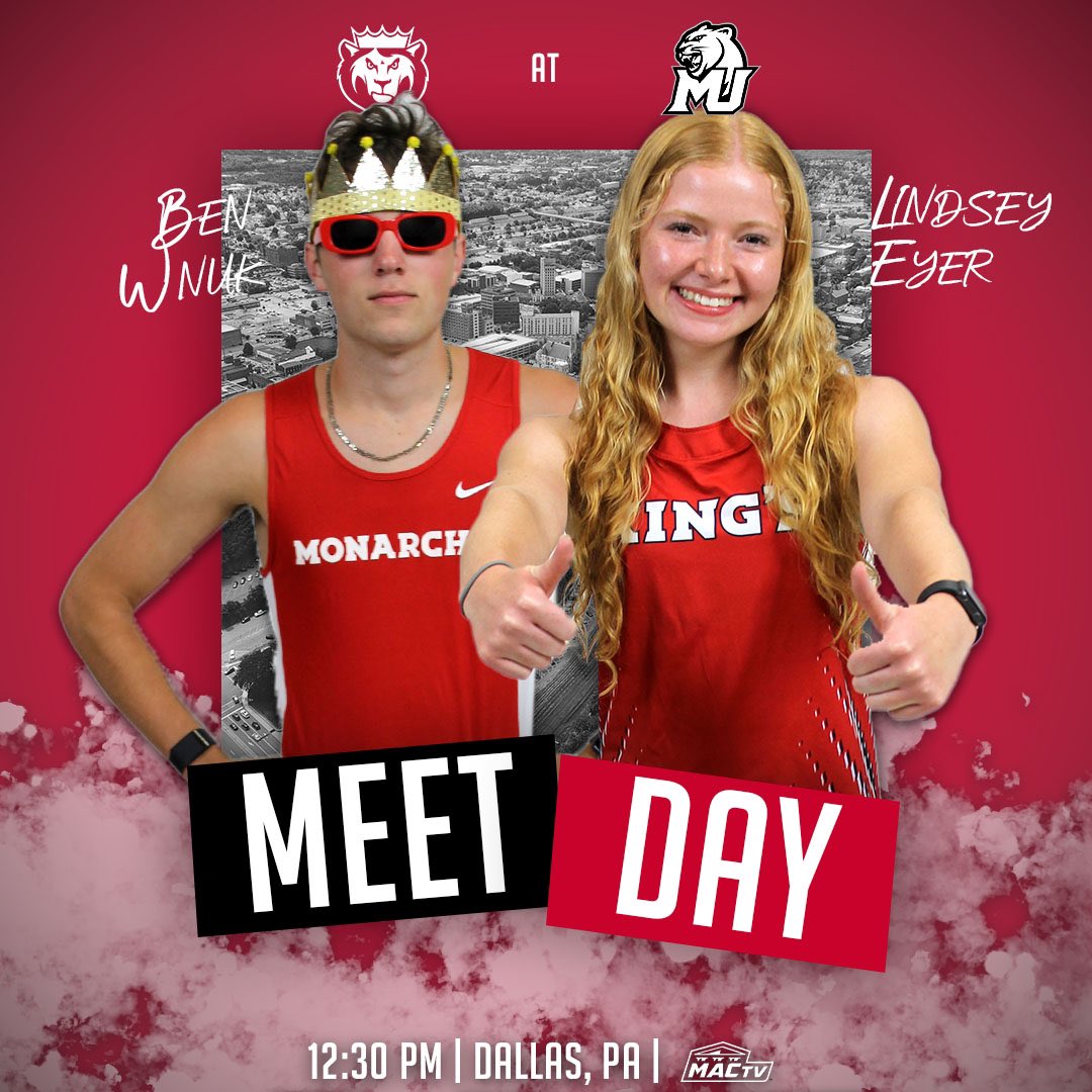 King's College Monarchs (@kingsmonarchs) on Twitter photo OTF | MEET DAY…ON A TUESDAY⁉️
<a href="/KingsXCTrack/">King's College XC/TF</a> is back at it today as they compete in the Misericordia Invitational! Action in Dallas begins at 12:30!
🎥 - gomacsports.tv/misericordiaco…
#MonarchNation // #EarnTheCrown OTF | MEET DAY…ON A TUESDAY⁉️
<a href="/KingsXCTrack/">King's College XC/TF</a> is back at it today as they compete in the Misericordia Invitational! Action in Dallas begins at 12:30!
🎥 - gomacsports.tv/misericordiaco…
#MonarchNation // #EarnTheCrown