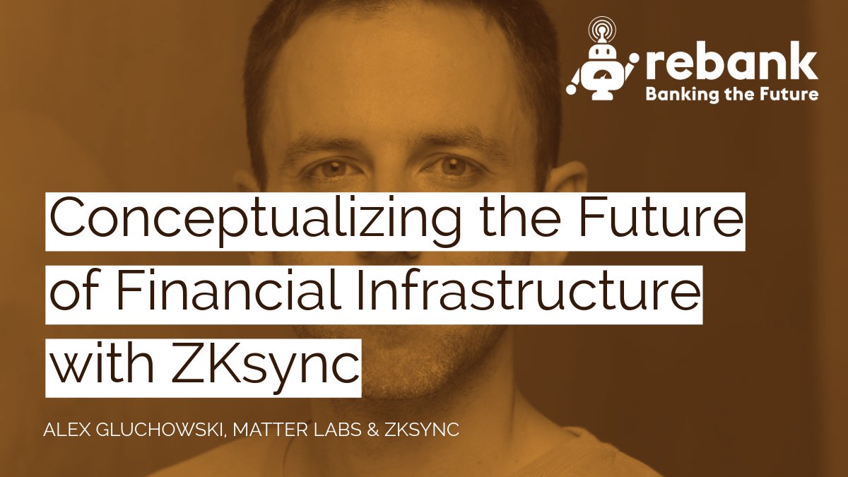 Rebank (@rebankpodcast) on Twitter photo 🎧 Ep 242: Conceptualizing the Future of Financial Infrastructure with <a href="/zksync/">ZKsync (∎, ∆)</a>
Full convo: rebank.cc/conceptualizin…
Alex Gluchowski of <a href="/the_matter_labs/">Matter Labs (∎, ∆)</a> and <a href="/will_beeson/">Will Beeson</a> discuss:
➡ The benefits of ZK technology for financial use cases
➡ Architectural considerations in 🎧 Ep 242: Conceptualizing the Future of Financial Infrastructure with <a href="/zksync/">ZKsync (∎, ∆)</a>
Full convo: rebank.cc/conceptualizin…
Alex Gluchowski of <a href="/the_matter_labs/">Matter Labs (∎, ∆)</a> and <a href="/will_beeson/">Will Beeson</a> discuss:
➡ The benefits of ZK technology for financial use cases
➡ Architectural considerations in