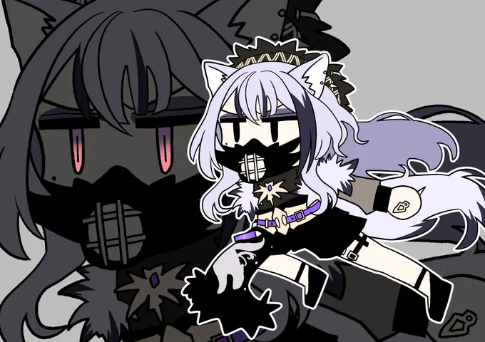 【ファンアート】シベリアンハスキー衣装です。#でろあーと 