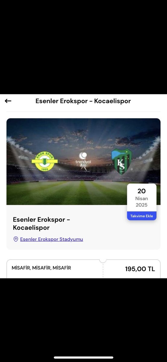 Saniyeler içinde tükenen deplasman biletleri şampiyonluğa ne kadar aç olduğumuzun göstergesi…

Az şanslı insanlardan biride benim geliyoruz ! 

#kocaelispor