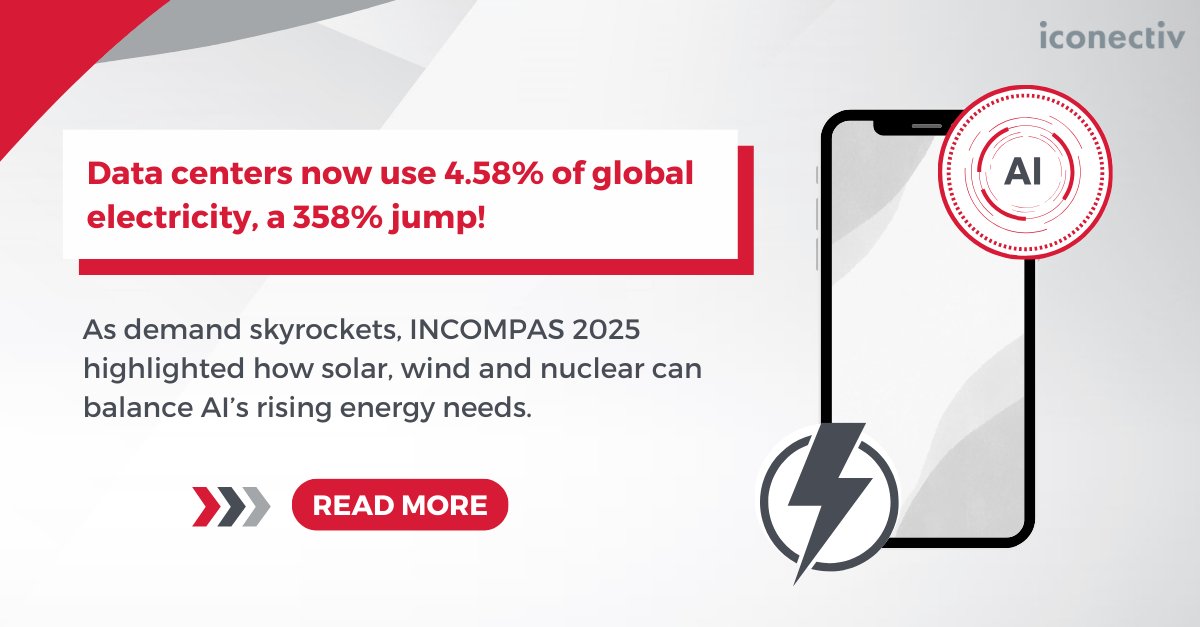 iconectiv's tweet image. 🚀 The AI boom is fueling record demand for data centers—expected to grow 5-6x by 2030! 

At #INCOMPAS2025, experts tackled how to scale infrastructure while balancing sustainability. 

Read more on the future of connectivity: bit.ly/4jpZRCc

#AI #Broadband #TechPolicy
