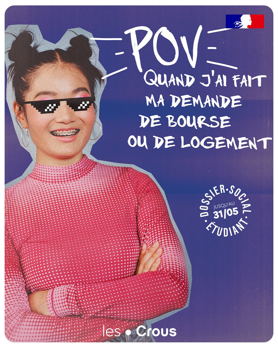 Quand je réalise que je peux encore demander une bourse ou logement étudiant Crous 😎

👉 JeDemandeMaBourse.lesCrous.fr