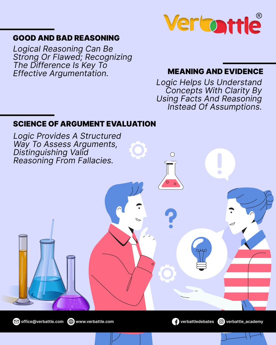 Verbattle's tweet image. The Silent Weapon in Every Debate

Behind every winning argument is a mind that knows how to think, reason, and conclude logically.
Swipe through to see how Verbattle builds sharp, rational thinkers who don’t just speak, they convince.

#Verbattle #DebateSkills #LogicalReasoning