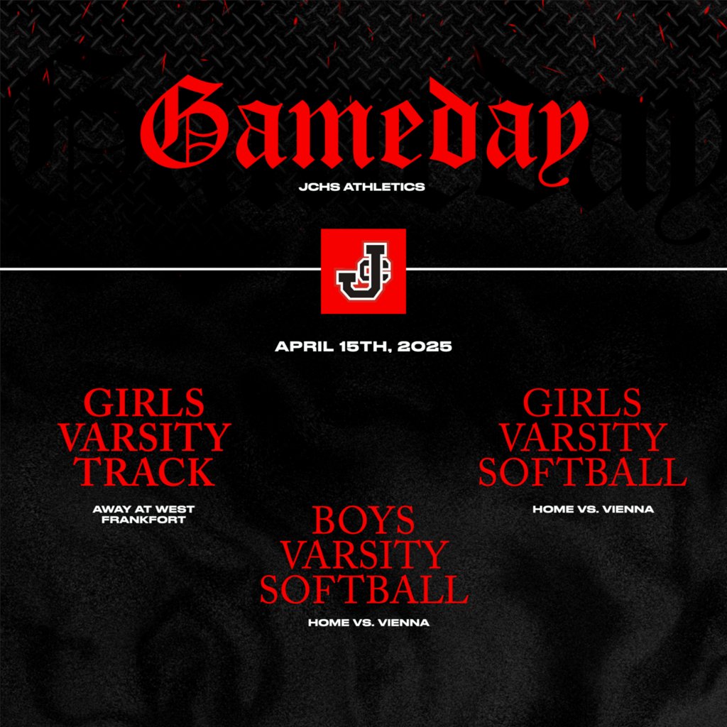Our Girls Varsity Track team is getting in on the action today hitting the road for a meet at West Frankfort. 

Varsity Softball and Baseball teams have another round of home games today. This time, they're both taking on the Vienna Eagles. The first pitch goes out at 4:30 p.m.