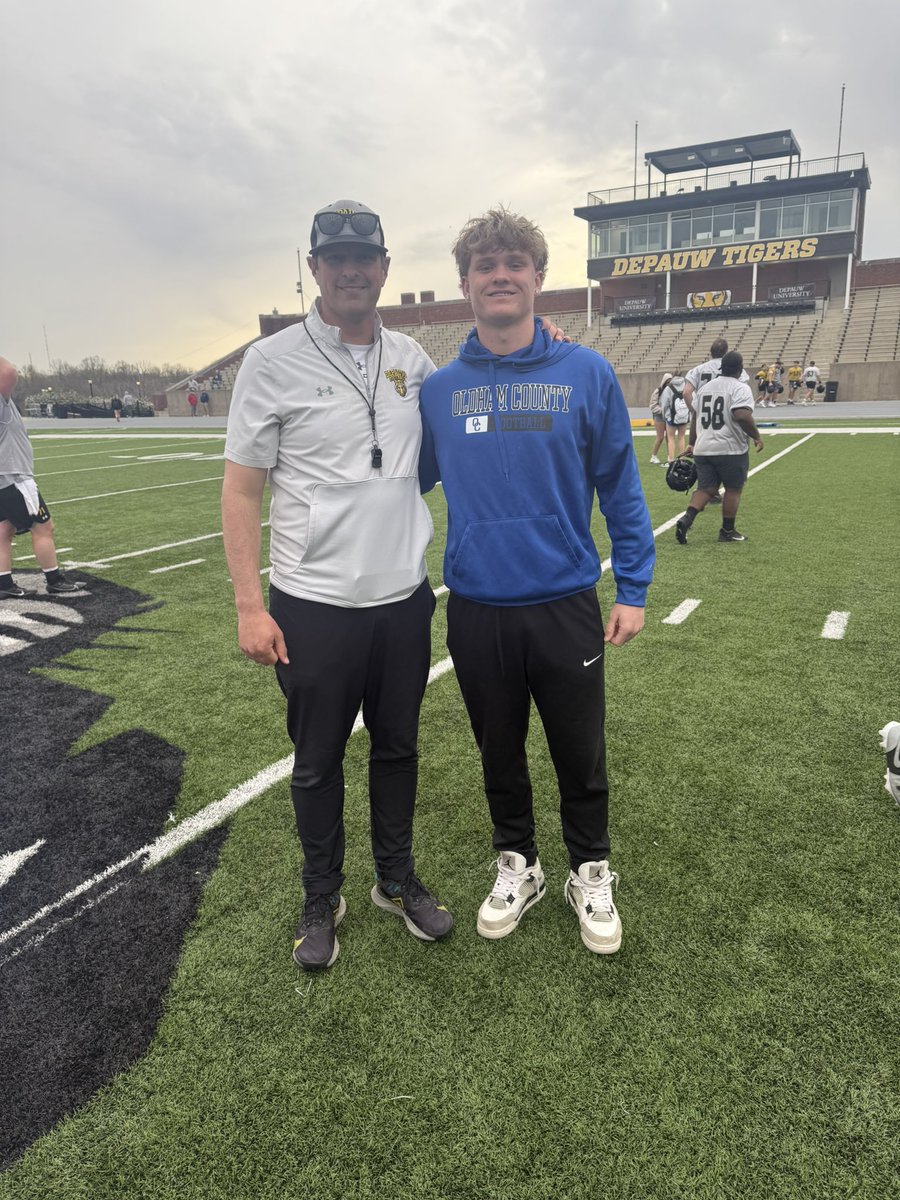 Brooks Kightlinger (@kightlingerbrks) on Twitter photo Thanks Coach <a href="/qbdietz/">Brett Dietz</a> & <a href="/CoachDHyatt/">Dylan Hyatt</a> for a great visit to the campus and spring practice! <a href="/DePauwAthletics/">DePauw Tigers</a> <a href="/OldhamFootball/">Oldham County Football</a> Thanks Coach <a href="/qbdietz/">Brett Dietz</a> & <a href="/CoachDHyatt/">Dylan Hyatt</a> for a great visit to the campus and spring practice! <a href="/DePauwAthletics/">DePauw Tigers</a> <a href="/OldhamFootball/">Oldham County Football</a>