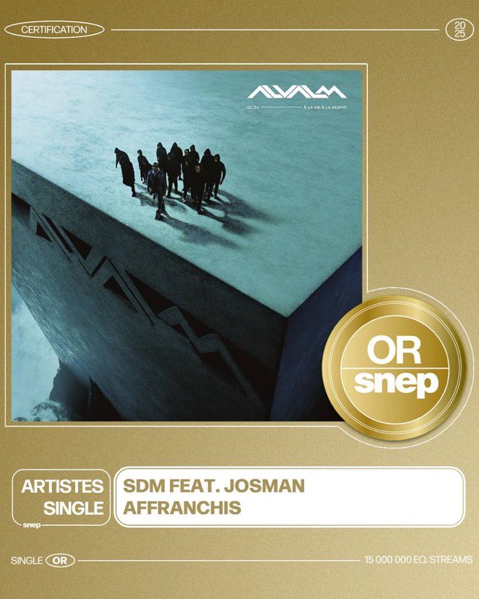 Affranchis single d’or 📀👏