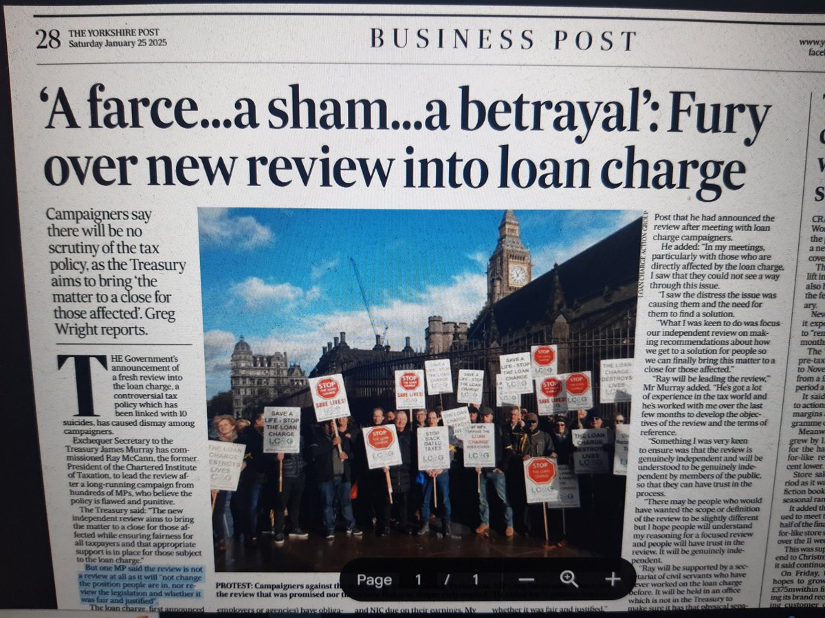 Greg Wright (@gregwrightyp) on Twitter photo 'A farce..a sham.a betrayal'. How the <a href="/yorkshirepost/">The Yorkshire Post</a> covered the announcement of the latest 'review' into the #loancharge. We will continue to speak up for the victims. <a href="/loanchargeAPPG/">Loan Charge & Taxpayer Fairness APPG</a> 'A farce..a sham.a betrayal'. How the <a href="/yorkshirepost/">The Yorkshire Post</a> covered the announcement of the latest 'review' into the #loancharge. We will continue to speak up for the victims. <a href="/loanchargeAPPG/">Loan Charge & Taxpayer Fairness APPG</a>