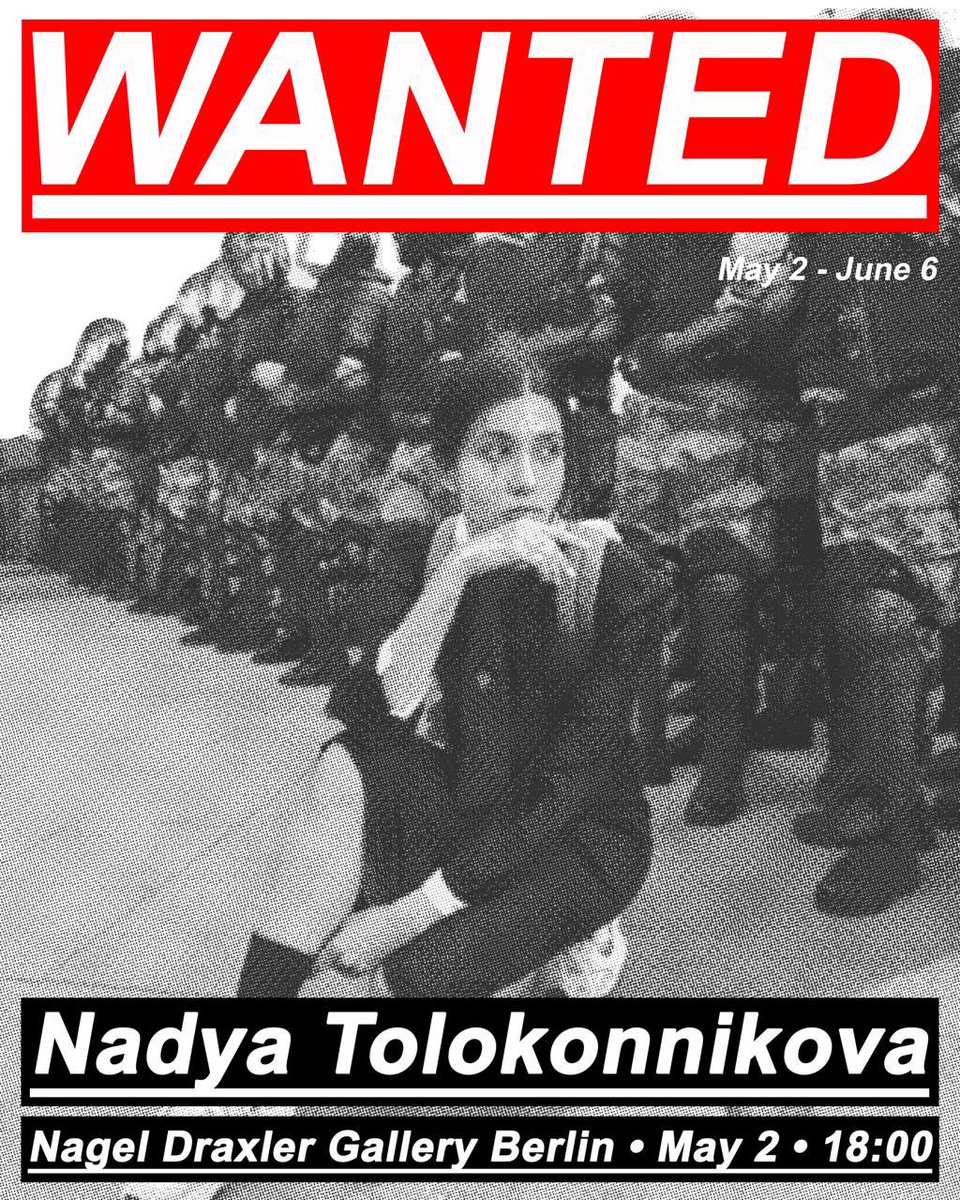 πππππ πππππ¦ (@pussyrrriot) on Twitter photo πΊπ₯πͺ½ <a href="/nadyariot/">Nadya Tolokonnikova</a> 's exhibition βWANTEDβ opens in Berlin on May 2 at Nagel Draxler gallery! free entrance, no RSVP πΊπ₯πͺ½ <a href="/nadyariot/">Nadya Tolokonnikova</a> 's exhibition βWANTEDβ opens in Berlin on May 2 at Nagel Draxler gallery! free entrance, no RSVP