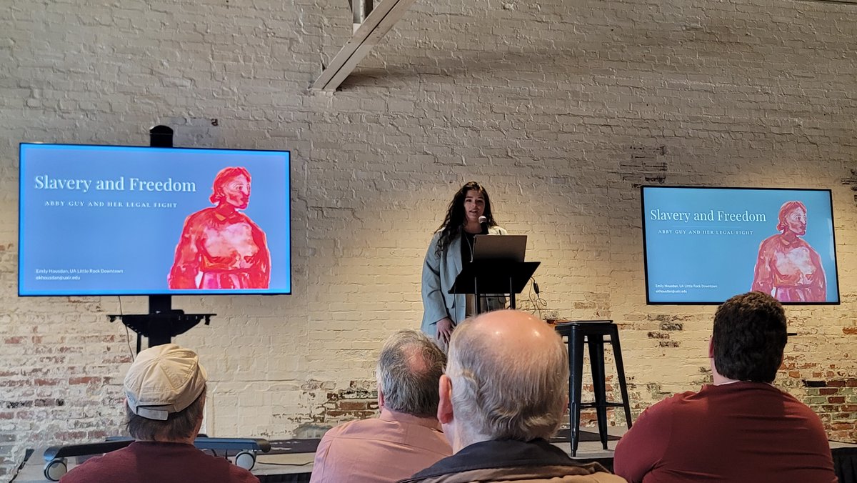 This past weekend at the 84th Arkansas Historical Association annual conference, Assistant Emily Housdan presented "Slavery and Freedom: Abby Guy and Her Legal Fight."
