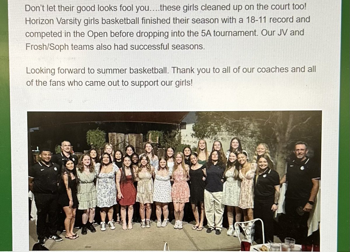 Congrats on a great season girls!