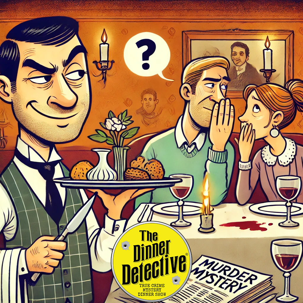 That’s not just your waiter... 👀
At Dinner Detective, everyone’s a suspect — even YOU.

🍽️ Murder, mystery, and mayhem served with dinner.
thedinnerdetective.com

#TrustNoOne #InteractiveDinner #DinnerDetective