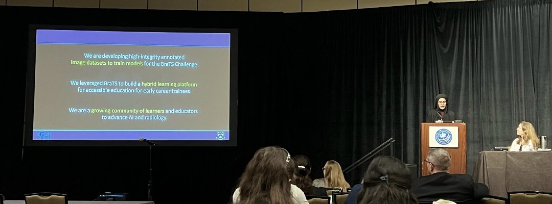 BraTS 2025 Lighthouse Challenge (@brats_mets_2025) on Twitter photo <a href="/SocPedRad/">The Society for Pediatric Radiology</a> 2025
<a href="/RaisaAmiruddin/">Raisa Amiruddin</a> presenting on the educational platform created for early career trainees through the <a href="/BraTS_Mets_2025/">BraTS 2025 Lighthouse Challenge</a> Challenge.
Congrats to the team, <a href="/NickJordanov/">Nikolay Yordanov</a> <a href="/MalekiNazanin/">Nazanin Maleki</a> <a href="/PascalFehringer/">Pascal Fehringer</a> <a href="/AGkampenis/">Athanasios Gkampenis</a> spearheaded by <a href="/MariamAboian/">Mariam Aboian</a>! #Radiology #RadEd <a href="/SocPedRad/">The Society for Pediatric Radiology</a> 2025
<a href="/RaisaAmiruddin/">Raisa Amiruddin</a> presenting on the educational platform created for early career trainees through the <a href="/BraTS_Mets_2025/">BraTS 2025 Lighthouse Challenge</a> Challenge.
Congrats to the team, <a href="/NickJordanov/">Nikolay Yordanov</a> <a href="/MalekiNazanin/">Nazanin Maleki</a> <a href="/PascalFehringer/">Pascal Fehringer</a> <a href="/AGkampenis/">Athanasios Gkampenis</a> spearheaded by <a href="/MariamAboian/">Mariam Aboian</a>! #Radiology #RadEd