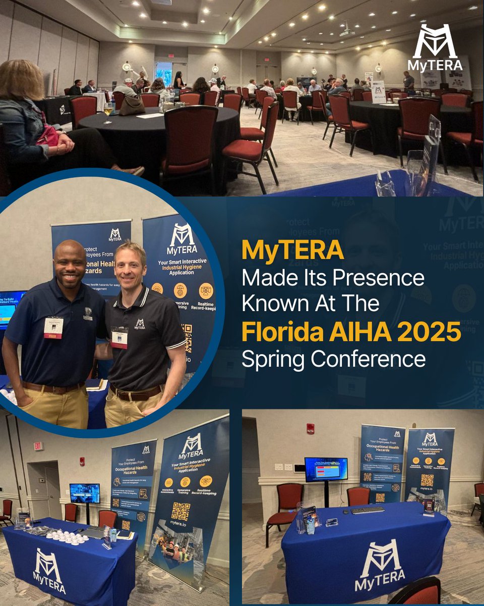 MyTERA showed up strong at the Florida AIHA 2025 Spring Conference — live demos, real conversations &amp; future-ready safety solutions. We're here to shape the future of occupational health. Let’s connect.

#MyTERA #AIHA2025 #WorkplaceSafety #HealthTech #EHSInnovation