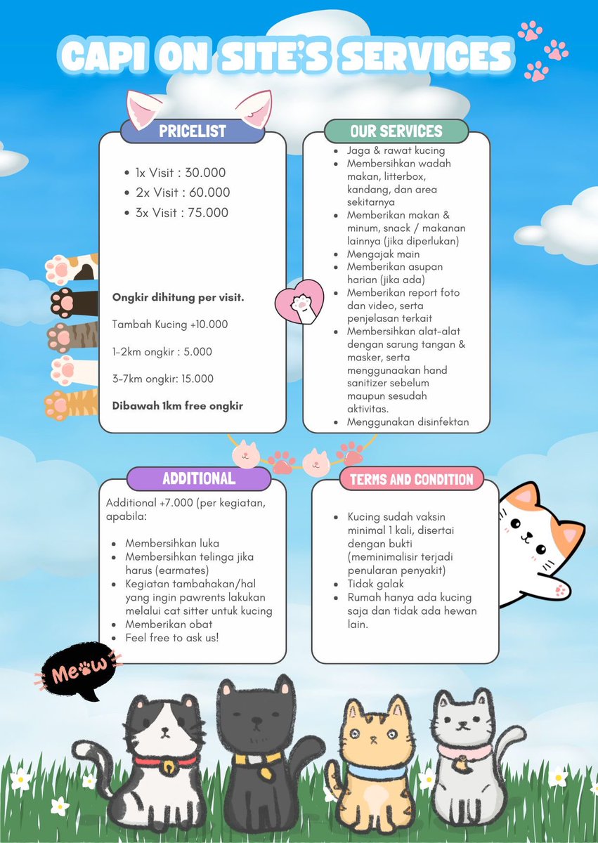 capionsite's tweet image. hallo meowmazing pawrents!
no need to worry ninggalin kucing kamu lagi. we promise we’ve got them covered with purrfect love! don’t forget to reach us! 🐱🐾 #zonauang