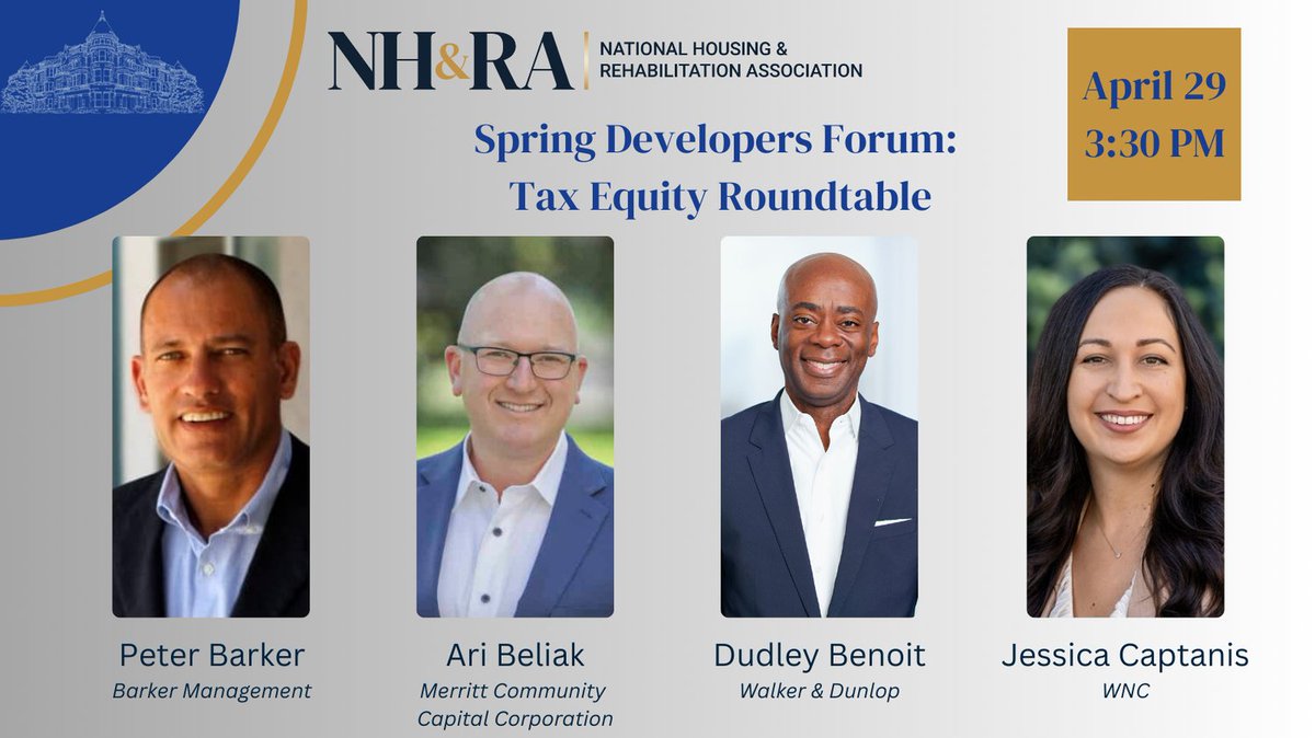 Wrap up your tax filings &amp; dive deeper into tax credits that shape our industry.
💼 Register for the 2025 Spring Developers Forum to explore tax credit equity &amp; its powerful role in financing deals.
📍 Marriott, Marina del Rey, CA
📆 April 29, 3:30 PM
🔗 bit.ly/4jx47Qo