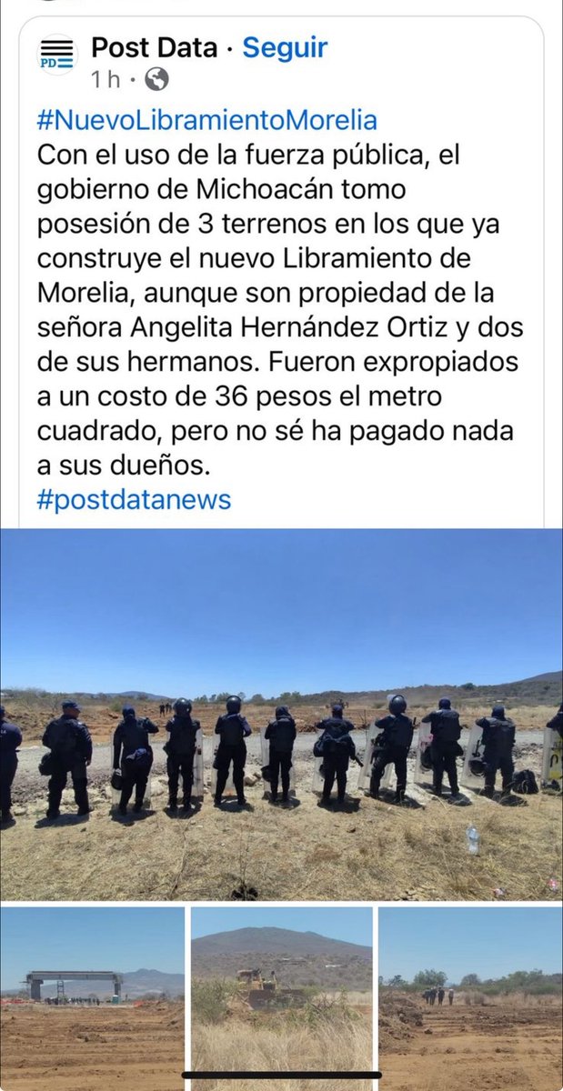 Veronic03579331's tweet photo. @JaimeCCS @armentapuebla_ @ManuelBartlett Como haya sido, eso justifica que hoy el gobierno amenace con expropiar 4 hectáreas si no se les dan 2?, y lo de Morelia? Eso a quien se le robó antes? https://t.co/nvfVjiqOUA