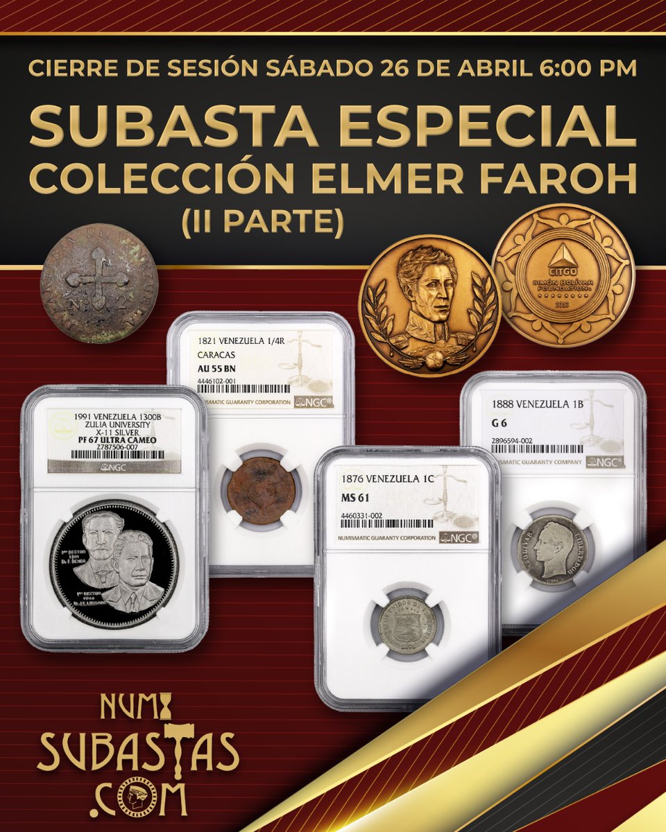 numisubastas's tweet photo. EN SUBASTA:
LOTE# 87-32
ESPECIMEN SIN VALOR DE 50BS (1961-1963)
https://t.co/pD5xjhcklJ
#Numisubastas #SubastaNumismatica #Notafilia #Coleccionismo #History #Historia #Billete #Banknotes #Note #PaperMoney #Auction #Bill https://t.co/VJwX5GVMCb