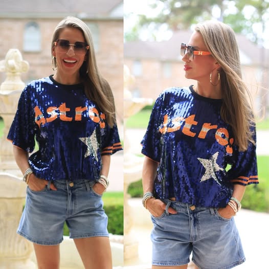 Let’s Go Astros📷📷📷📷Get your sequin Astros shirt today!!  Online or in store! <a href="/AnythingBlingB/">Anything Bling</a>
