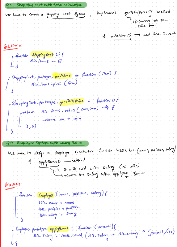Prathamesh_532's tweet photo. ⚡ Day 5 of 21-Day #JS Sprint #CodingHero by @hiteshdotcom Sir
Topics - Functional & Prototype
•🐾Animal Prototype
•🤖Robot with Charging
•🛒Cart Total
• 👨💼Employee Bonus
•🏪Store Discount & Stock
#webdev #javascript #chaiaurcode #OpenToWork #remotejobs #codingjourney https://t.co/2rbdFtHIHI