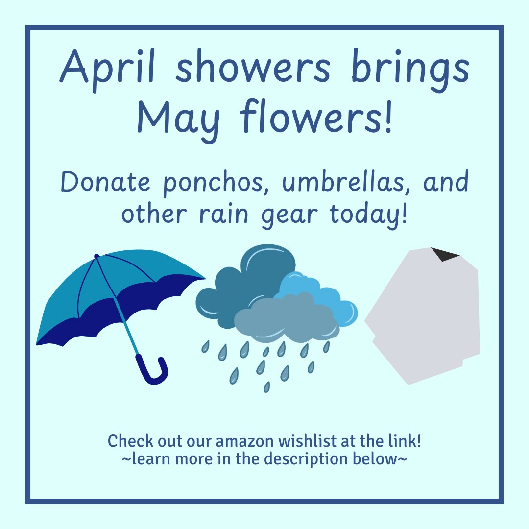 ☔️ Rain or shine, we show up- but we need your help. 🌧️
As the rainy season hits DC, our clients are in urgent need of ponchos, umbrellas, and other wet weather gear to stay dry and safe. If you have any new or gently used items to spare, please consider donating them to ThriveDC