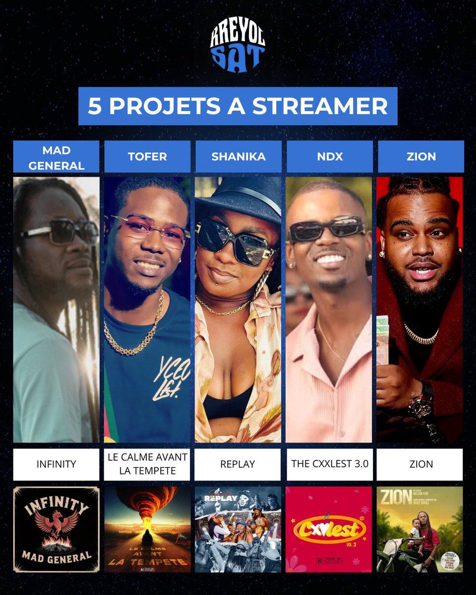 kreyolsat's tweet photo. Tu streams quel projet? #madgeneral #tofer #Shanika #ndx #zion @ToferToudoush @ndx_cx https://t.co/AqhlfVhuKY