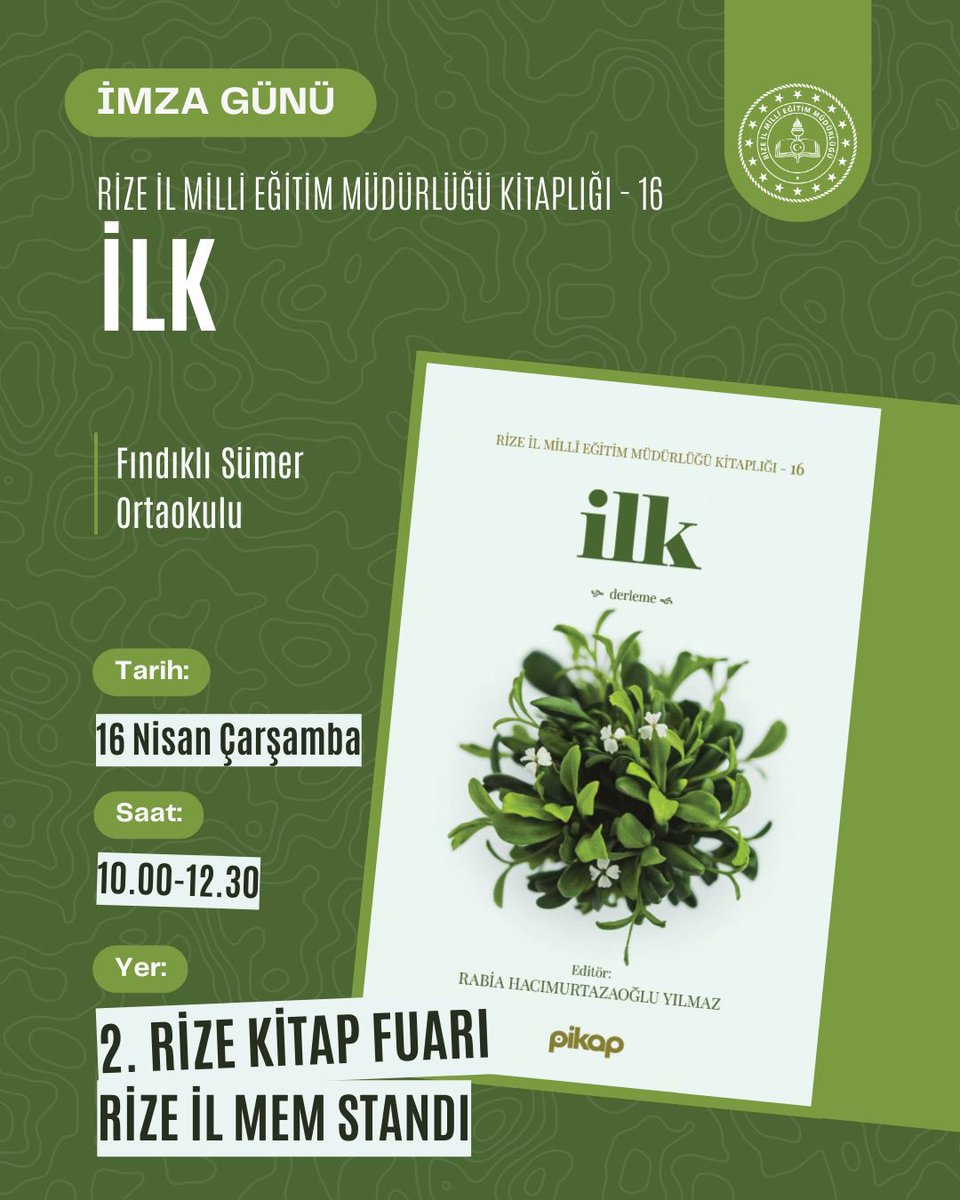 Genç Yazar ve Şairlerimiz de Rize Kitap Fuarında olacaklar.
