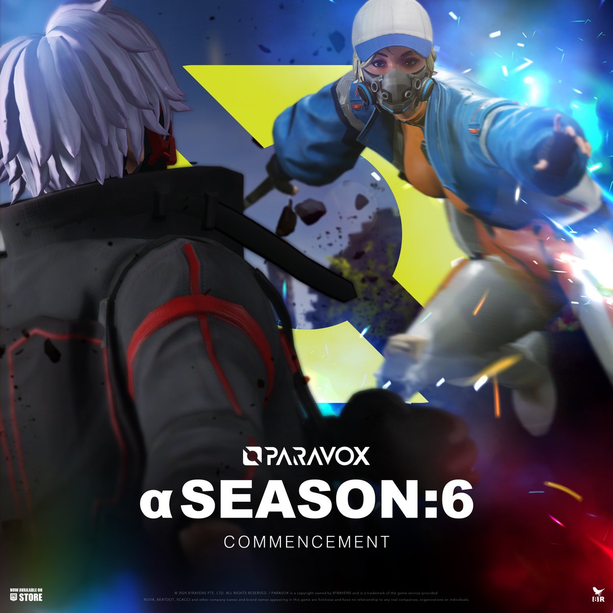 [Season Update]
Heads up! αSEASON:5 ends with ranked matches on April 28. We’re launching αSEASON:6 on April 29, and it's a big one—major updates and exciting new features are coming your way.

Get ready for what's next.

#PARAVOX