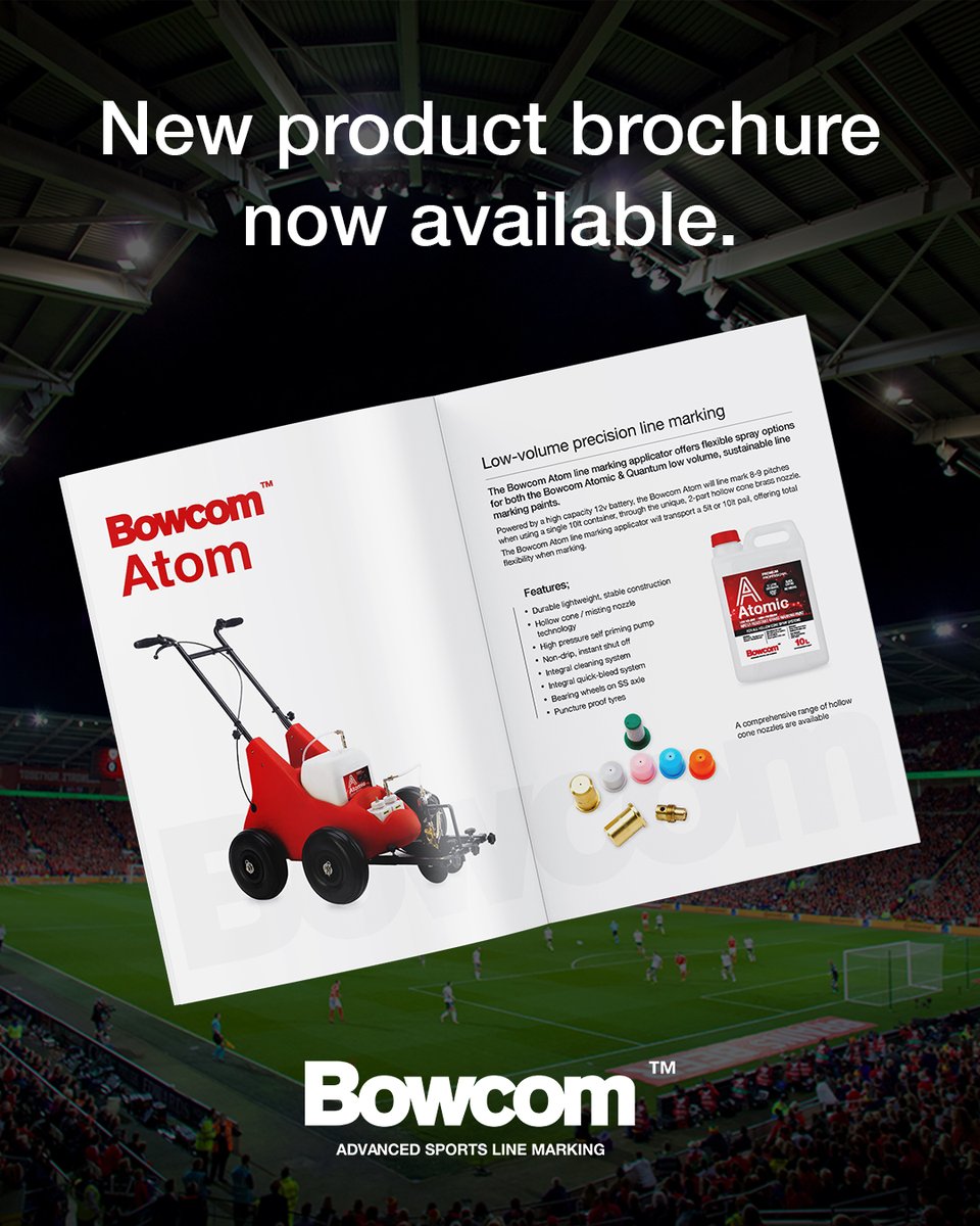 BowcomLineMark's tweet image. Our new product brochure is now available 📖 😍

Click the following link to view our new brochure online 👉🏻 liinks.co/bowcom

Want a printed copy? Let us know in the comments below and we&apos;ll get one sent to you 👇🏻 ✉️

#Bowcom #LineMarking #PitchMarking #BrilliantLines
