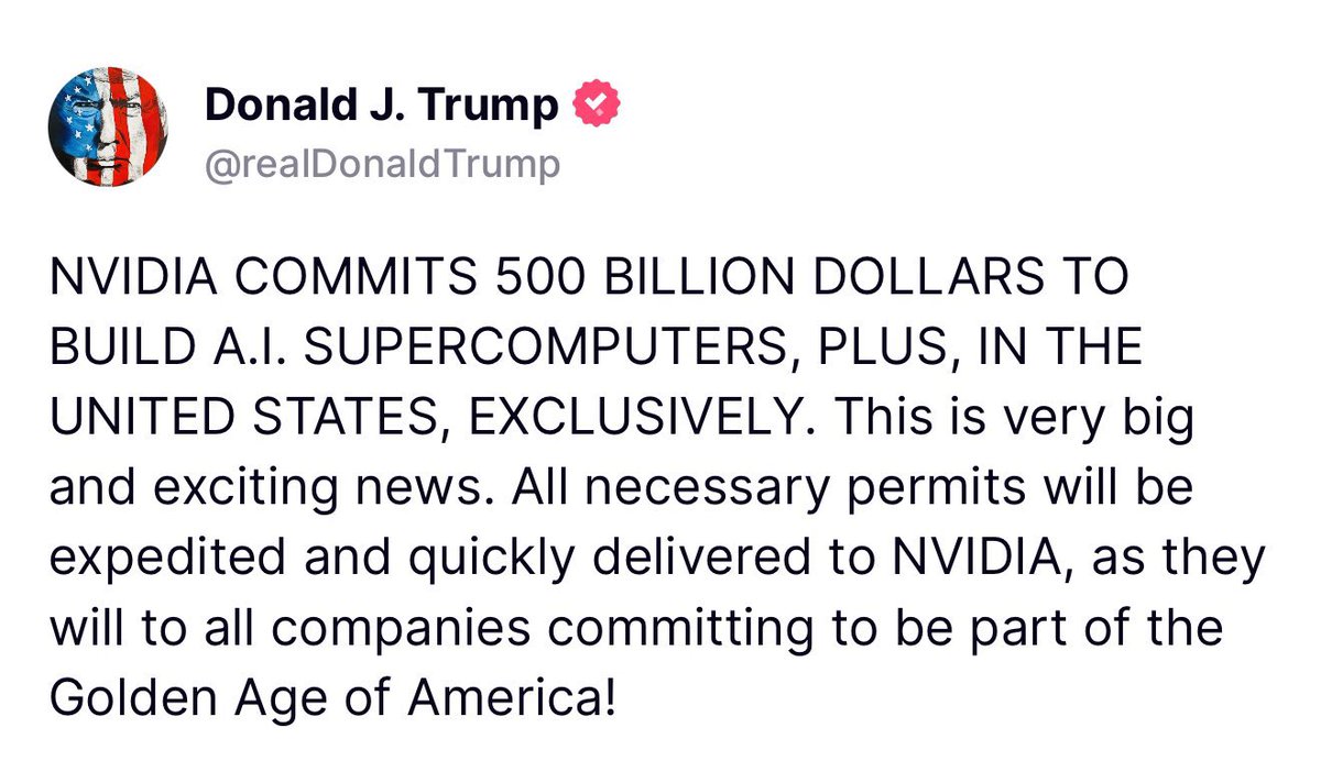 davidsacks47's tweet image. Under President Trump’s leadership, Nvidia and TSMC are making huge investments to re-shore leading-edge chip manufacturing in the United States. This isn’t just economically beneficial, it’s a strategic necessity.