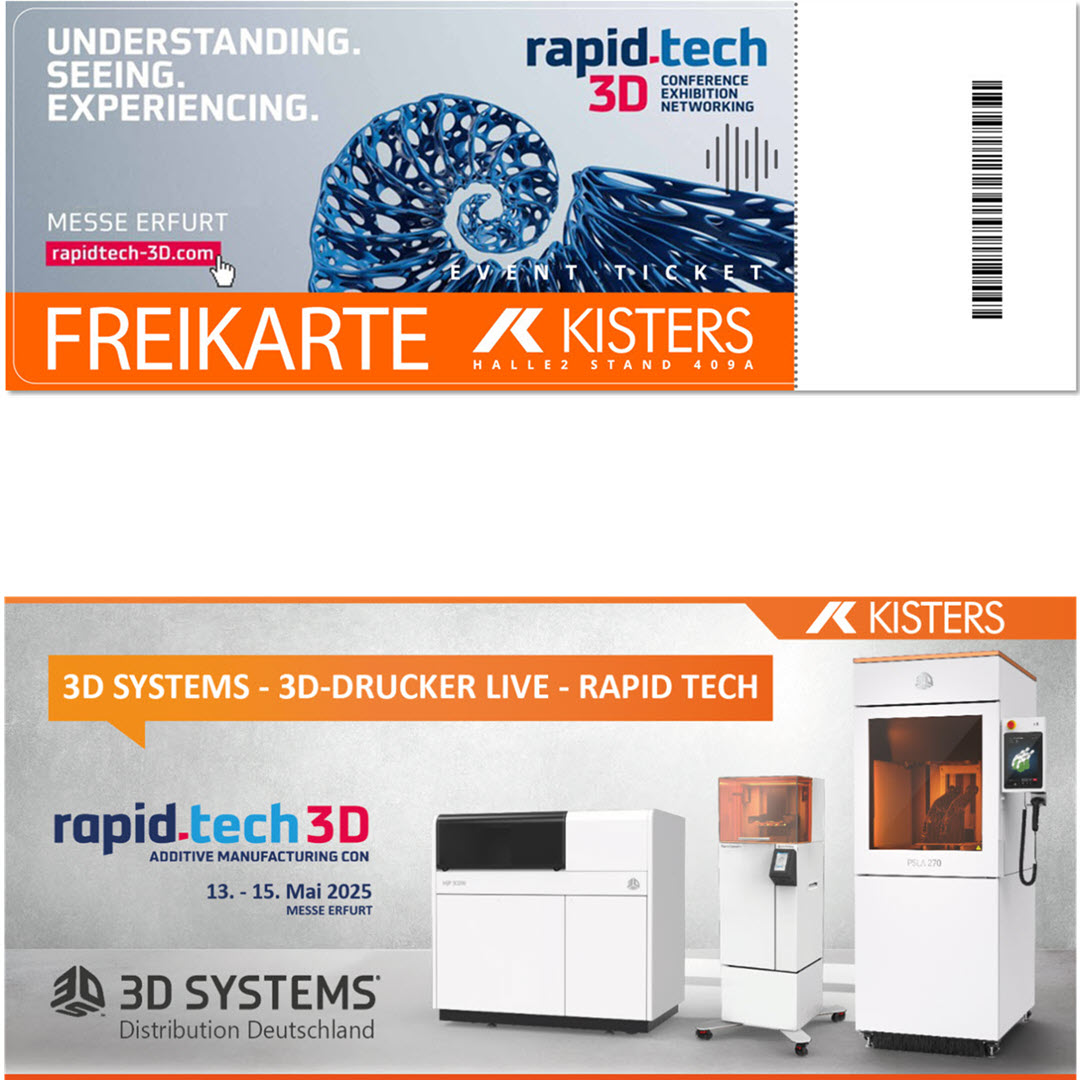 3D Systems 3D-Drucker "live" auf der Rapid.Tech Erfurt + Kostenfreies Messeticket - mailchi.mp/kisters.de/3d-…