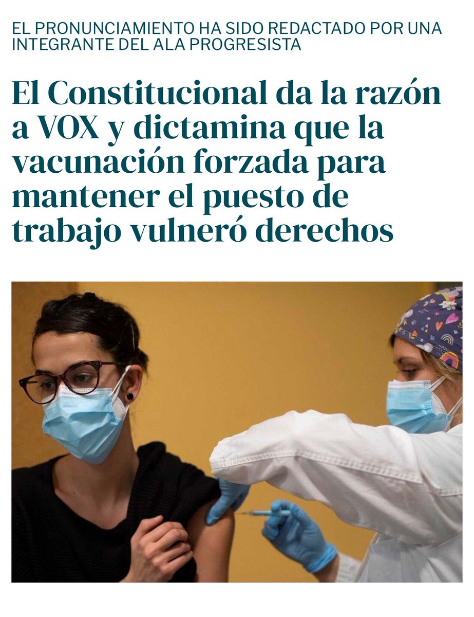 ‼️‼️ El Tribunal Constitucional ha estimado parcialmente un recurso de inconstitucionalidad interpuesto por VOX contra un decreto ley del Gobierno de Canarias aprobado durante la pandemia, que incluía restricciones vinculadas a la emergencia sanitaria. El fallo, adoptado por
