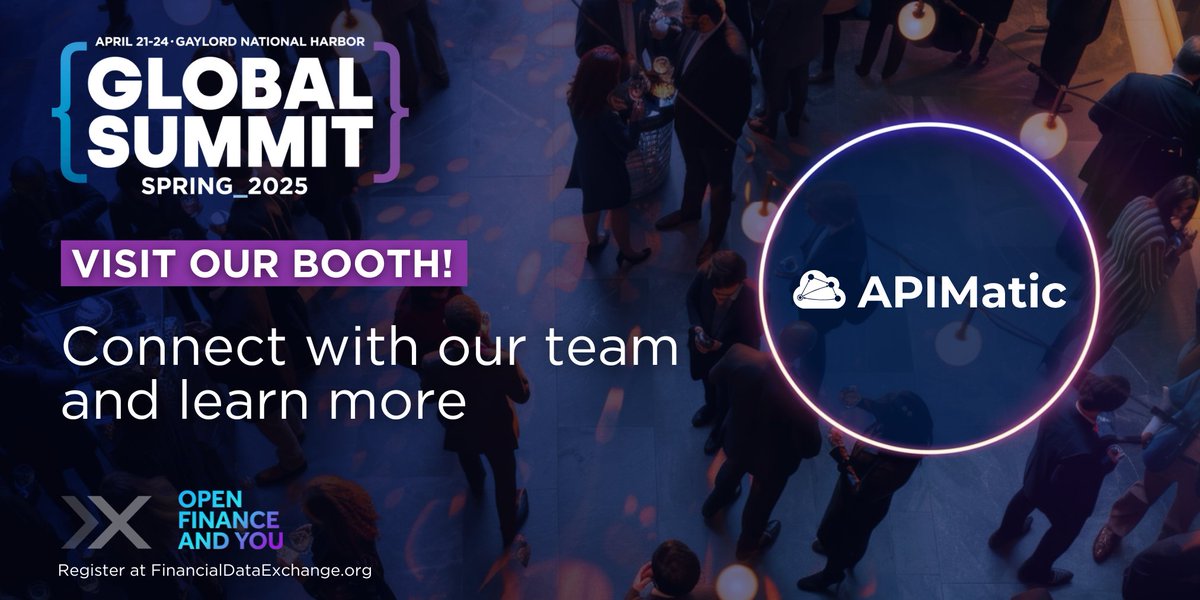 Join us next week at the FDX Global Summit. Engage with thought leaders and decision-makers to understand the opportunities, challenges, and strategies shaping the open finance ecosystem. 

Stop by our booth to discuss making your APIs easier to consume by humans and AI.

<a href="/FDXOrg/">FinancialDataExchange</a>