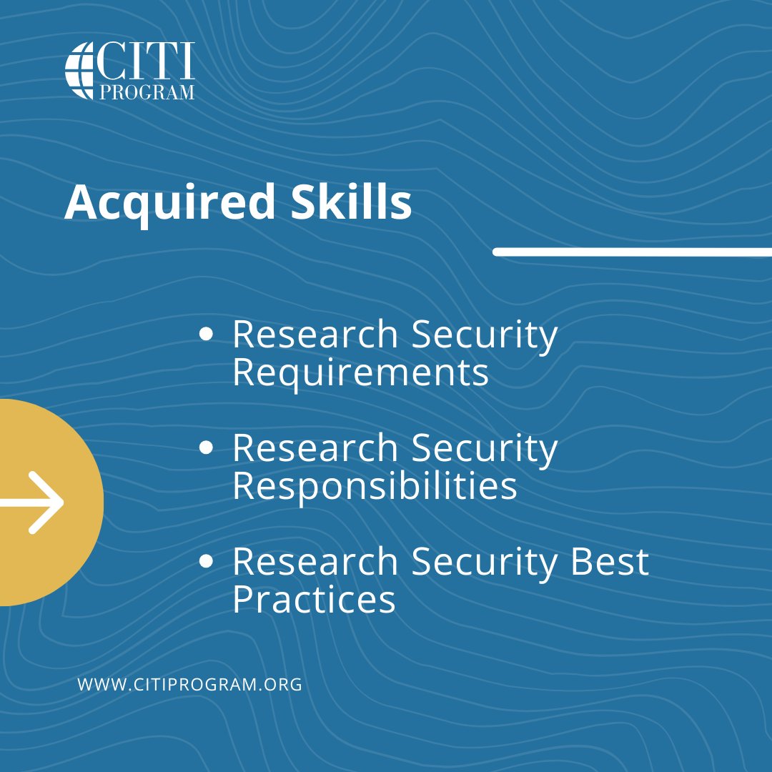 citiprogram's tweet photo. Are your researchers in need of research security training? Our new single-module “Research Security: A Basic Course” is an ideal option for researchers and others who conduct fundamental or open research.
#ResearchSecurity #ResearchBestPractices