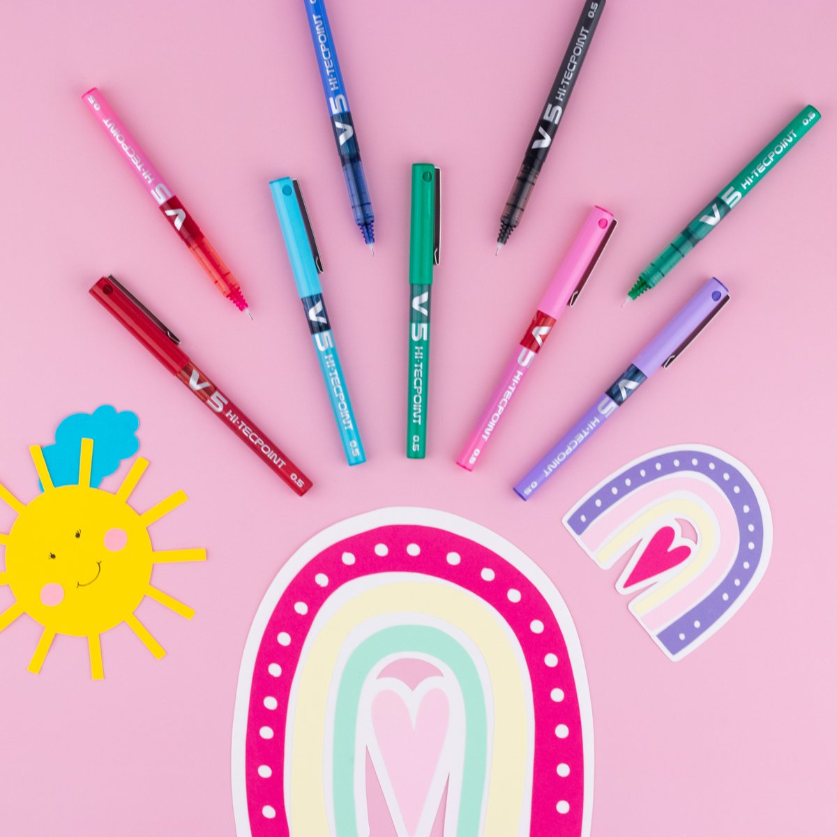 PilotPenUK's tweet image. Brighten up your day with our vibrant range of V5s!  🌈

#V5 #PilotV5 #Colourful #Stationery #PilotPen #PilotPenUK #WriteYourWorld #Writing