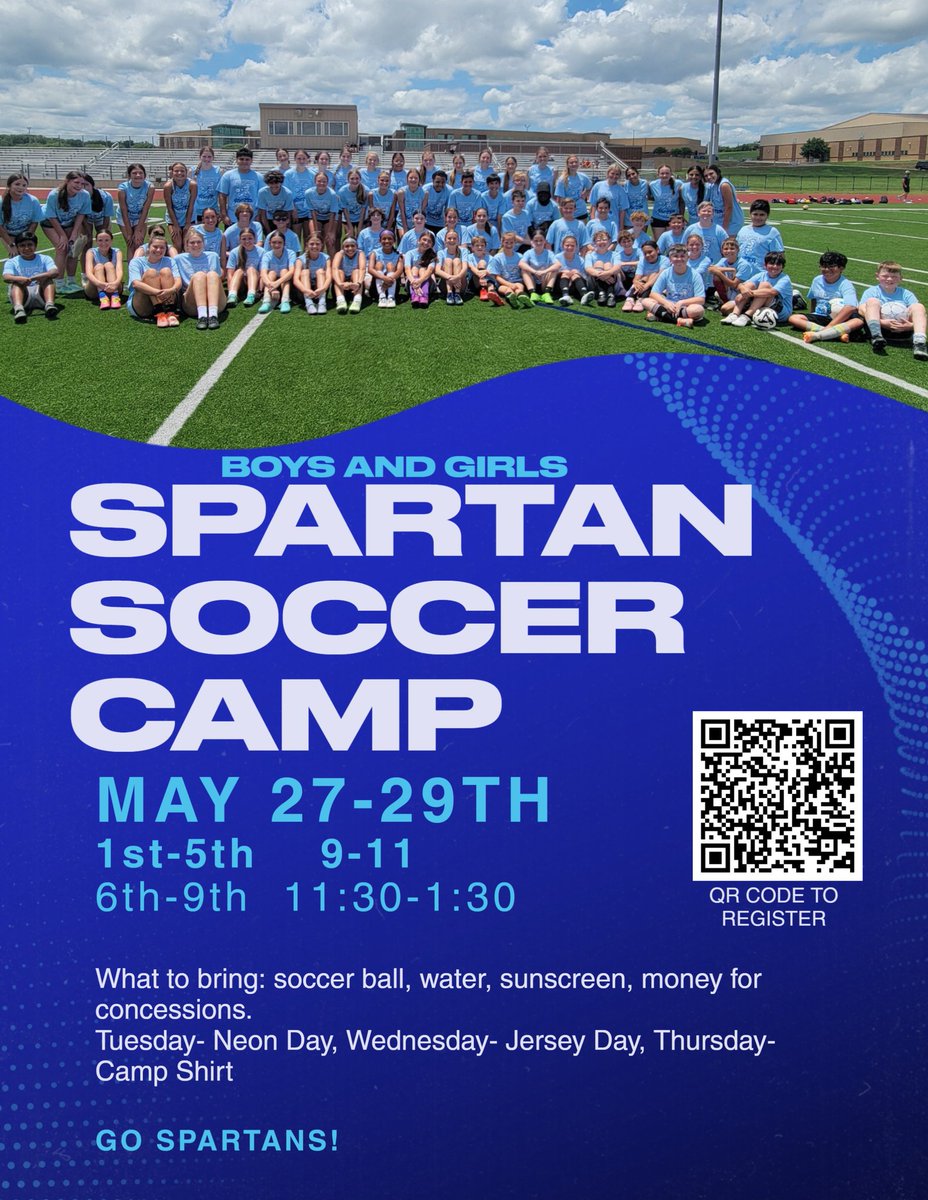 Camp Dates!!

Come out to the boys and girls soccer camp this summer! Sign up early to guarantee your shirt!