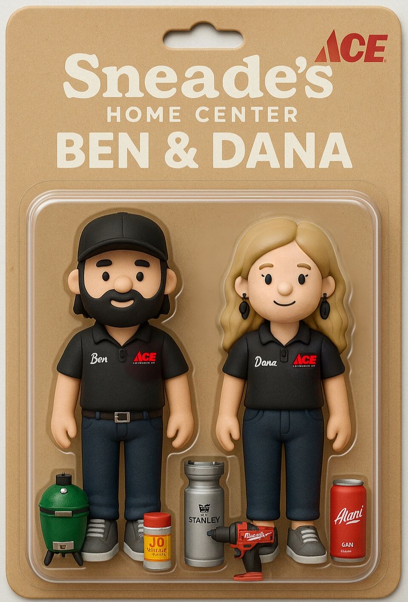 🎉 Attempt #1 at Sneade’s Dolls &amp; Characters! 🎉

Meet Ben &amp; Dana—our first mini Sneade’s duo! 🧍🧍‍♀️
You gotta admit… the resemblance is pretty spot on 😄
This is just the beginning—more fun characters coming soon!

#SneadesCrew #MiniBenAndDana #SneadesFun #BehindTheScenes
