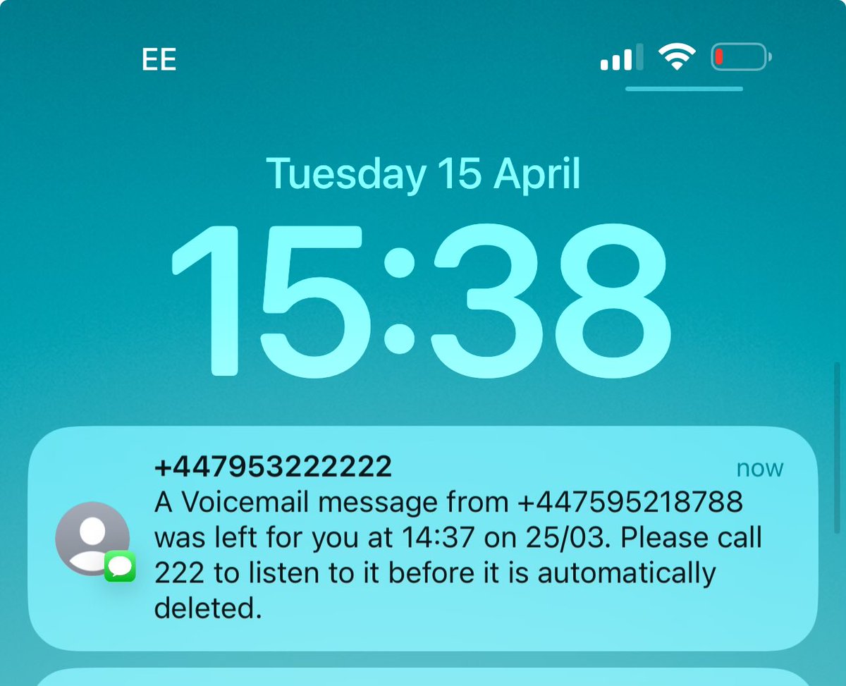 Heya .<a href="/EE/">EE</a> 
<a href="/EEHelpdesk/">EE Support</a> 
15th of April… 
I am getting a text message about voice mail left on the 25th of March?

This is ridiculous.
AGAIN. 

I don’t want to go through the same BS as last time. Swapping sim. Resetting phone. 

Sort it out please !