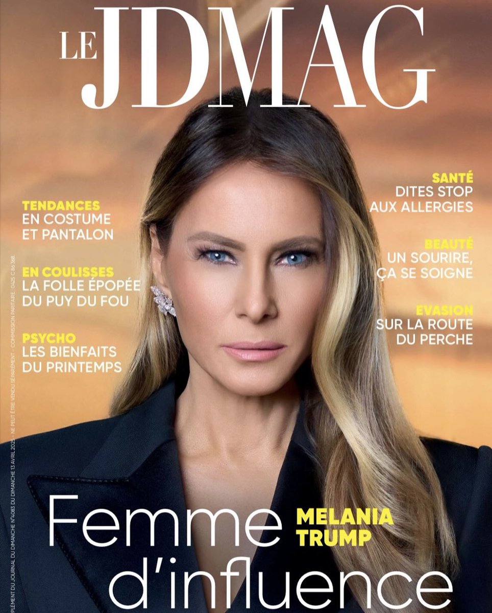 First Lady Melania Trump STUNS on the cover of French magazine JD Mag

“WOMAN OF INFLUENCE”