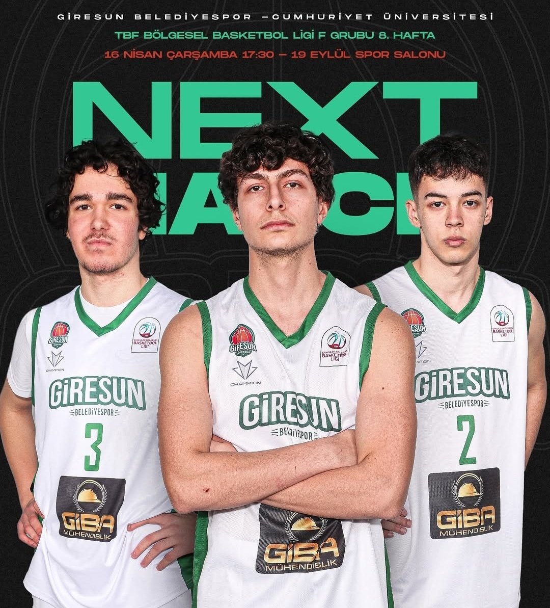 MagicYgbS's tweet photo. HAYDİ GİRESUN 🫵🔥🔥⛹️♂️
🏀 Erkekler Bölgesel Basketbol Ligi
F Grubu 8.Hafta
Giresun Belediyespor 🆚 Sivas Cumhuriyet üniversitesi
📍19 Eylül Kapalı Spor Salonu
📅 16 Nisan Çarşamba Saat 17:30
#Giresun #giresun #Giresunspor #Giresunbasketbol #ebbl #basketbol https://t.co/9Jw3taQmdX