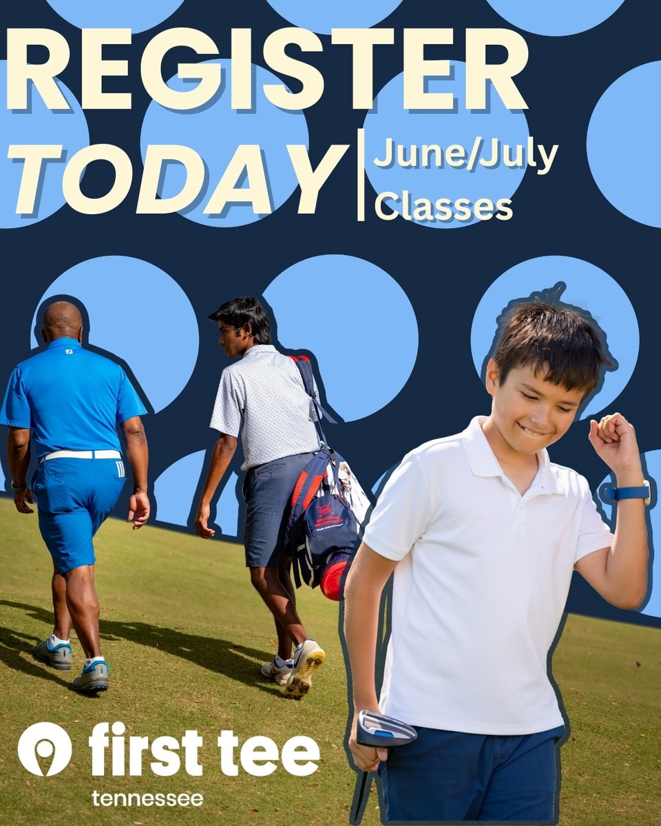 We are excited to announce that our June/July classes are open! 🎉

Sign up and join us on an unforgettable journey that blends life skills with golf! ⛳

Register at FirstTeeTennessee.org &gt; Tri-Cities Tab &gt; Schedule &amp; Registration📝

#firsttee #tricitiestn #jrgolf