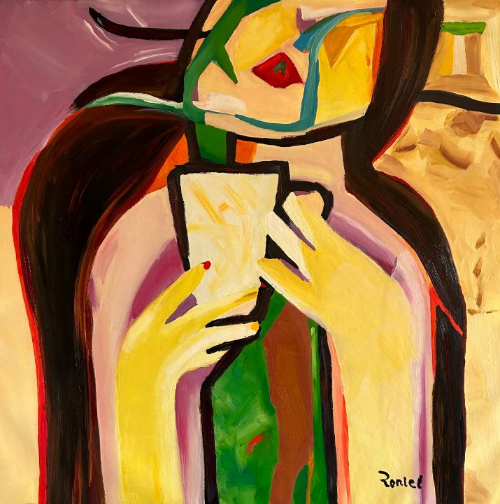 Art of the Day: "A Passionate Sip". Buy at: ArtPal.com/roniel?i=29766…