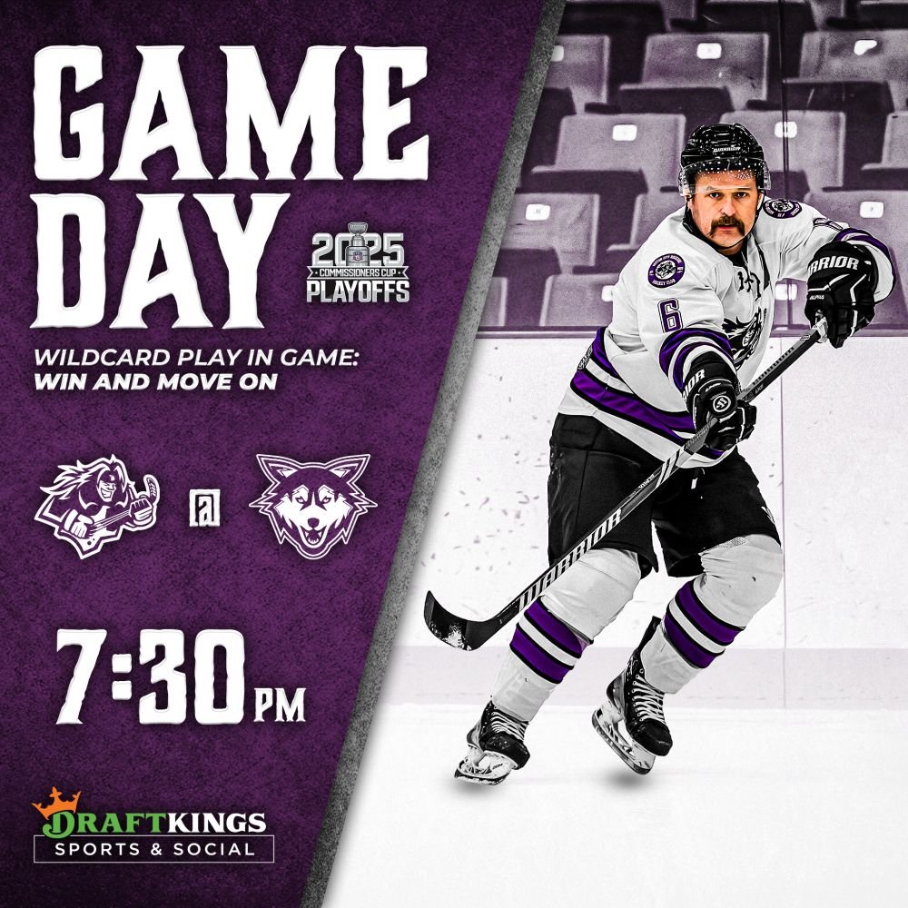 Here's your Draft Kings Sports and Social Game Day info! 

IT'S PLAY-IN DAY! 
🆚<a href="/WolvesWatertown/">Watertown Wolves</a> 
⏰ 7:30 PM 
📍 Watertown Municipal Arena 
📺 youtube.com/@rockershockey