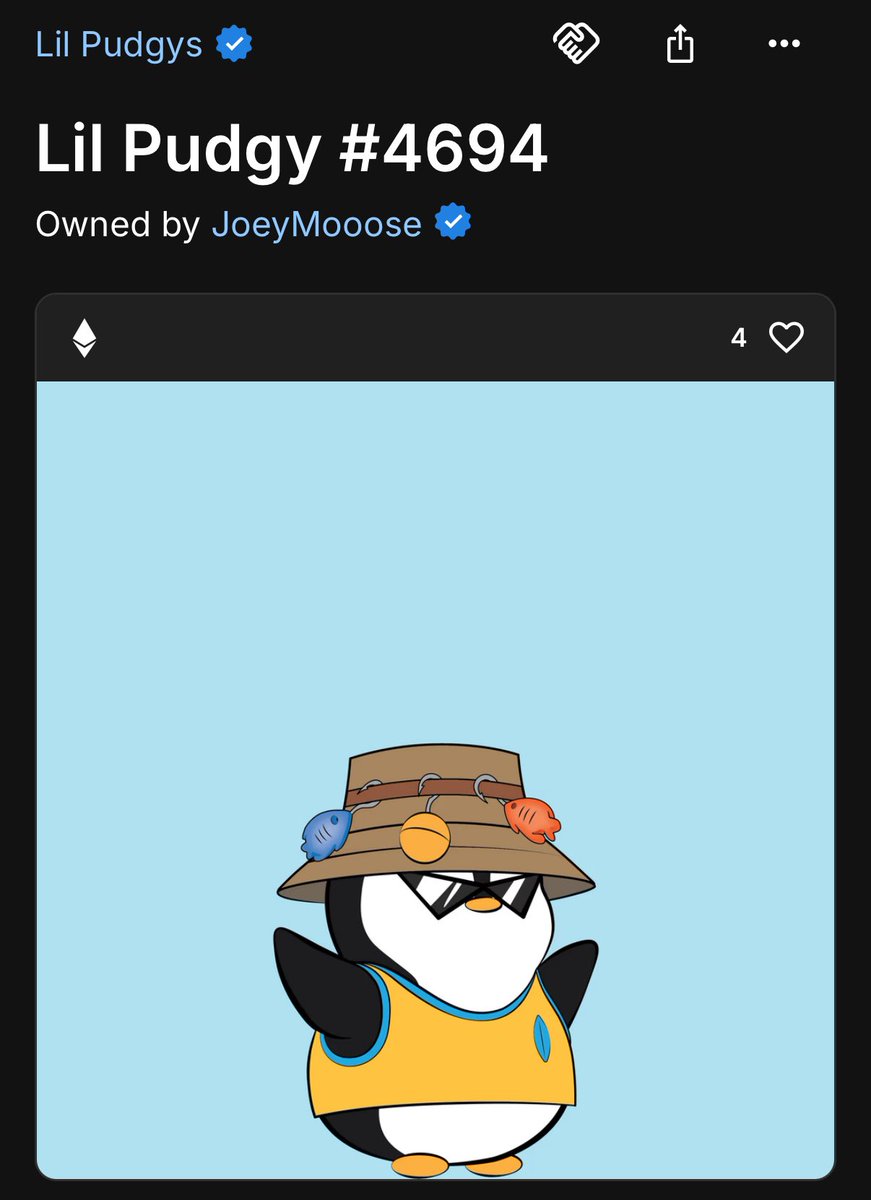 Moose (@joeymooose) on Twitter photo Giving away a Lil Pudgy I now officially own 🎁
Free to enter - check my pinned post.
Winner announced LIVE on Abstract, must be in the stream & my spaces to claim.
Shoutout to <a href="/AwakenTax/">Awaken (crypto tax & tracking)</a> for making it happen 👑 Giving away a Lil Pudgy I now officially own 🎁
Free to enter - check my pinned post.
Winner announced LIVE on Abstract, must be in the stream & my spaces to claim.
Shoutout to <a href="/AwakenTax/">Awaken (crypto tax & tracking)</a> for making it happen 👑