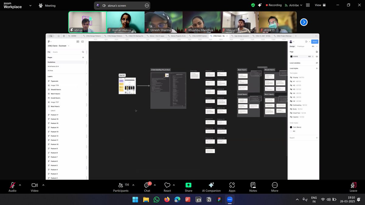 KomalMishra96's tweet image. Finished Month 3 at #10kdesigners!
Learned how to design MVPs, use the AARRR framework, and structure user flows with CRUD logic. Explored onboarding, monetization, responsive UIs, and AI integration. Every session is shaping how I think about product design.
#DesignLearning